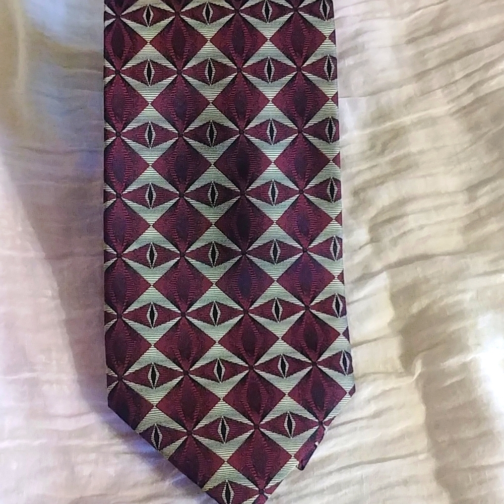 Men's burgundy  Vittorio Farina tie